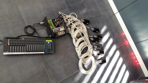 Multi-Module Laser System with DMX Control for Artistic Installations